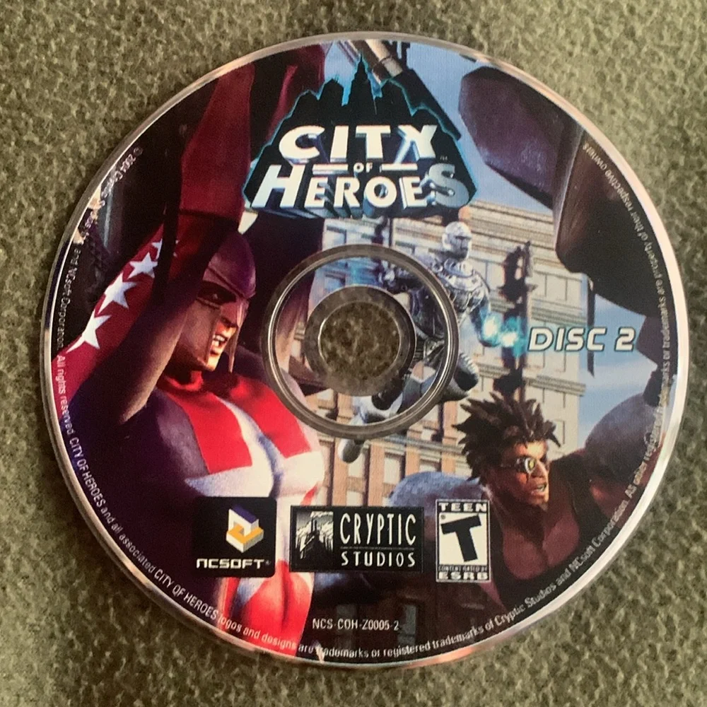 NCSOFT City of Hero’s PC CD ROM online game. 2 discs.